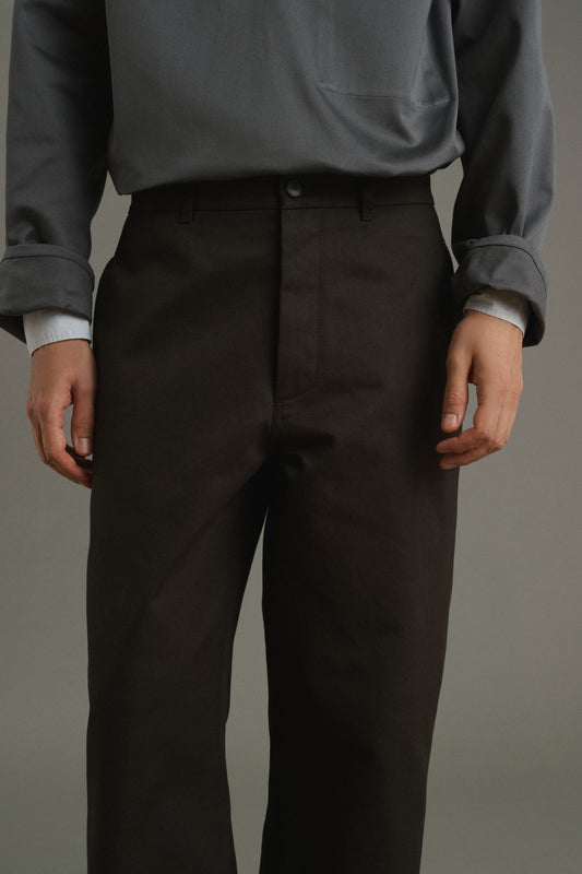 Chet trousers - Brown - Cotton - Men