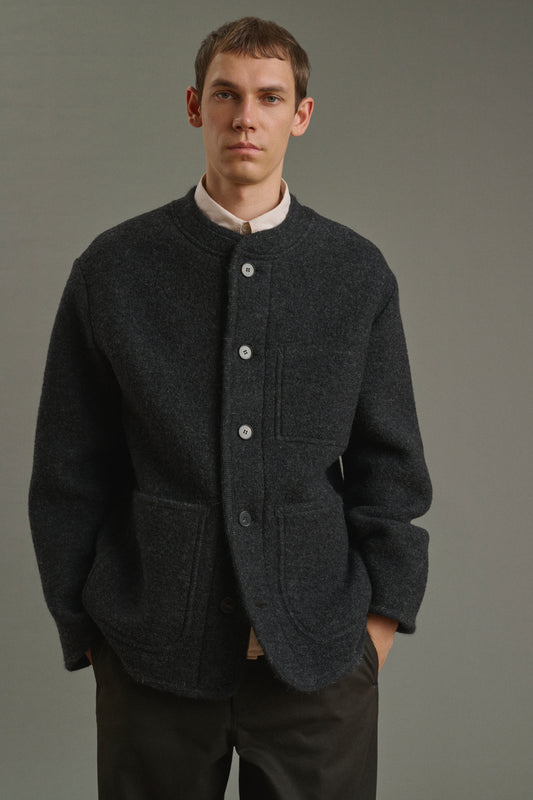 Aliocha jacket - Charcoal Grey - Wool - Men