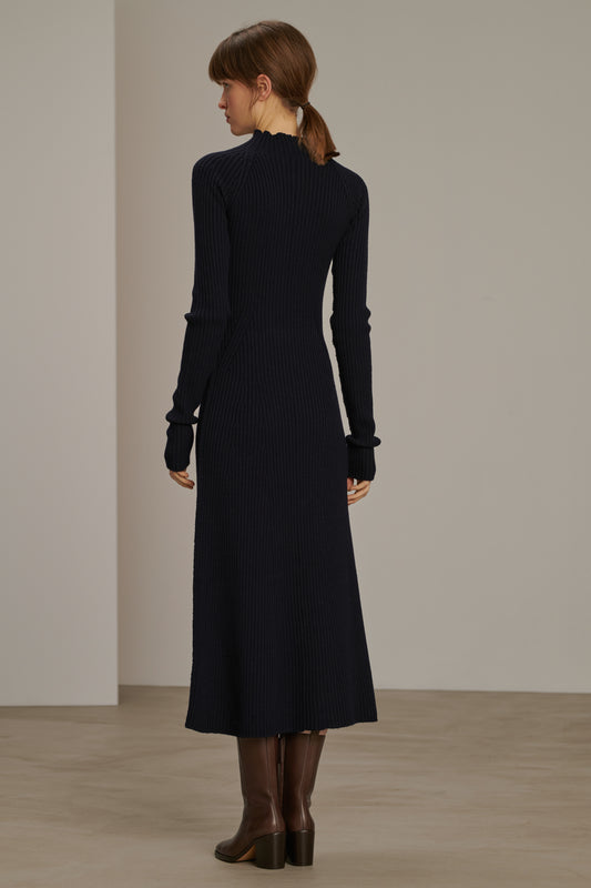 Beatrice dress - Navy - Wool - Women