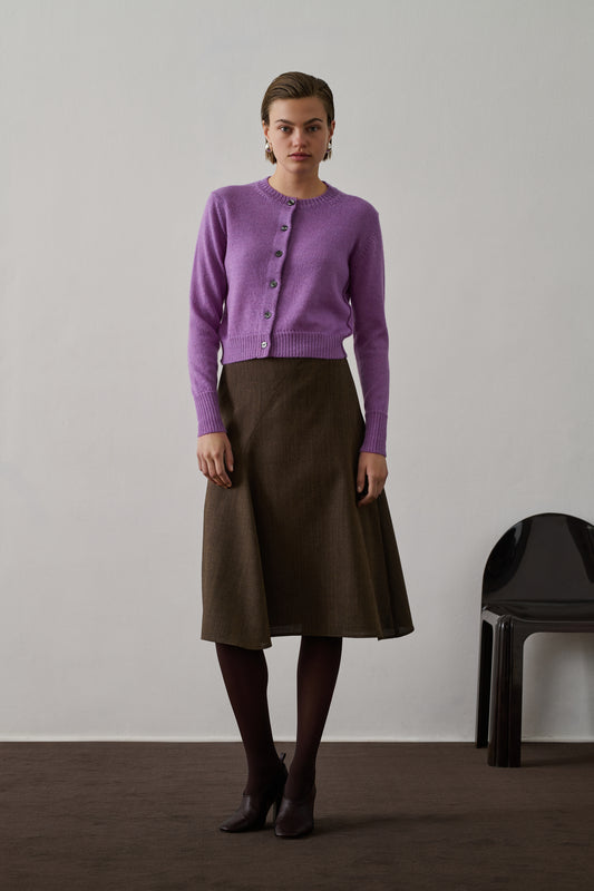 Cardigan Griffith - Lilas - Laine - Femme