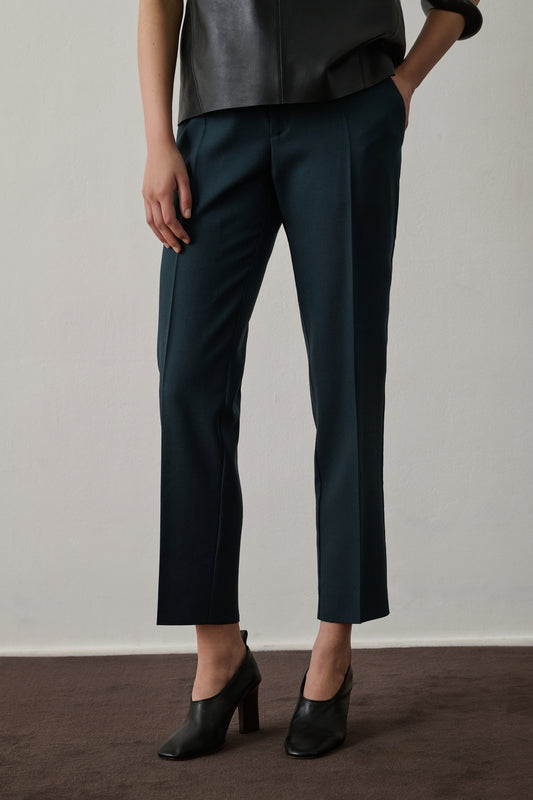 Pantalon Gabriel - Pétrole - Laine - Femme