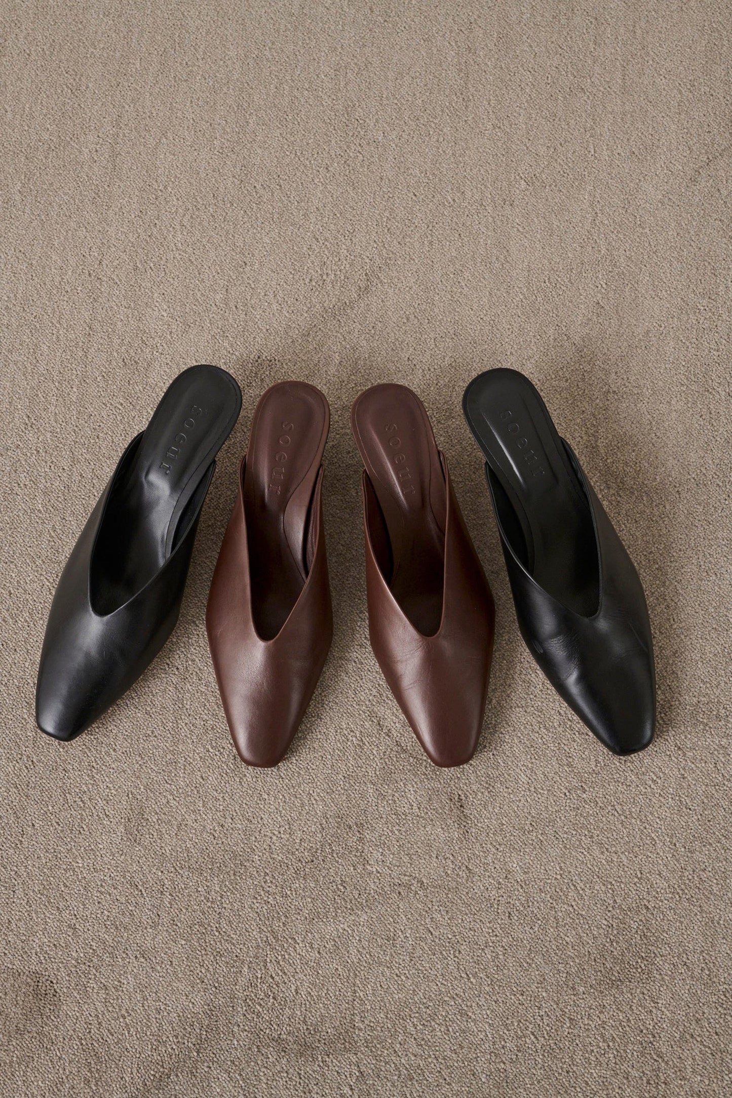 Amalie mules - Brown - Leather - Women