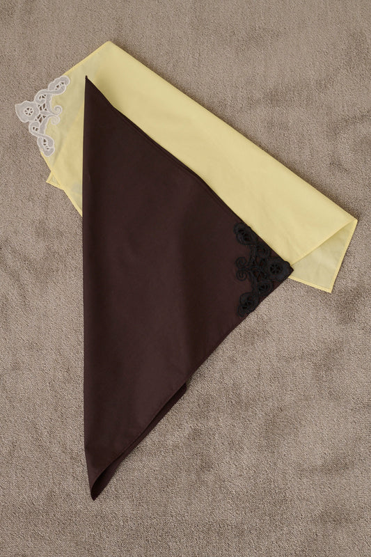 Foulard Hinaya - Marron Foncé - Coton - Femme