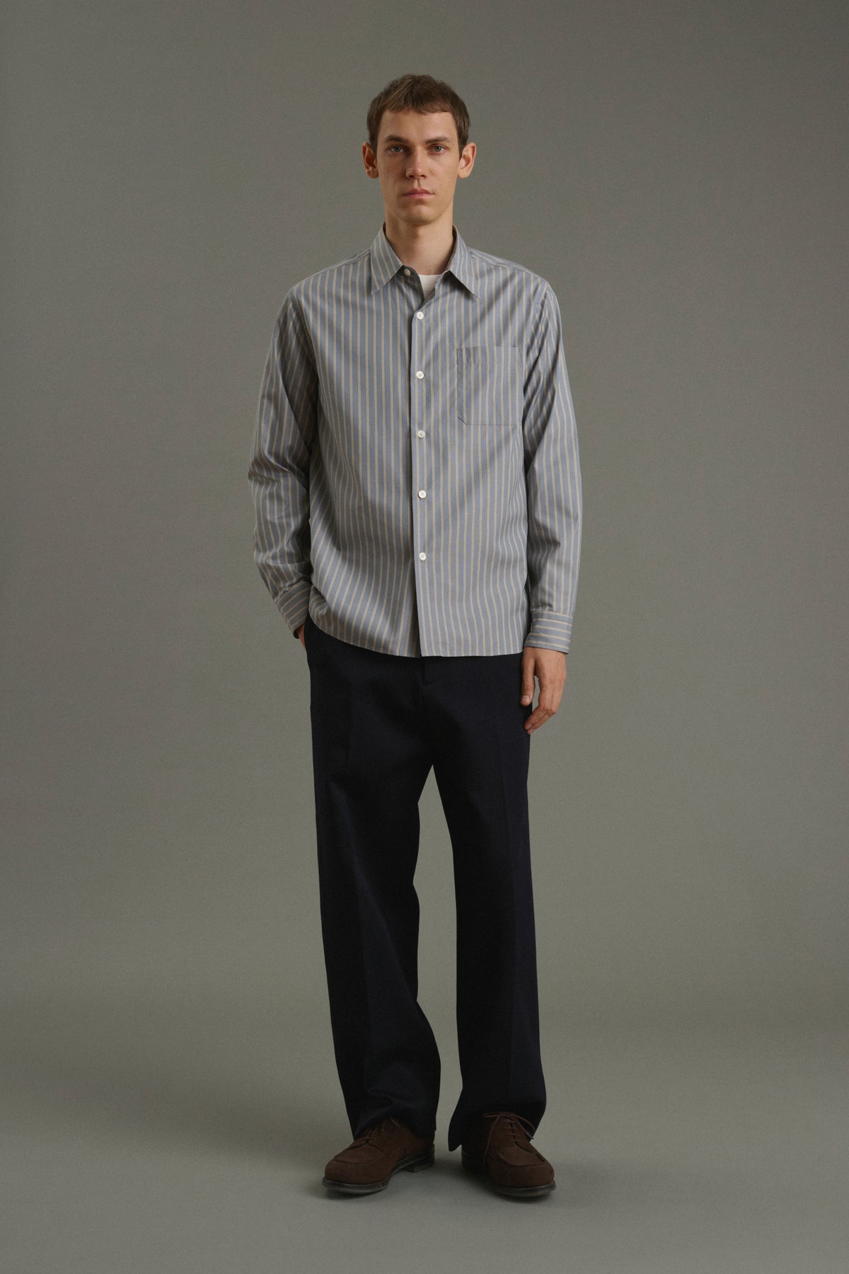 Shirt Glenn - Charcoal/Bronze - Cotton - Men