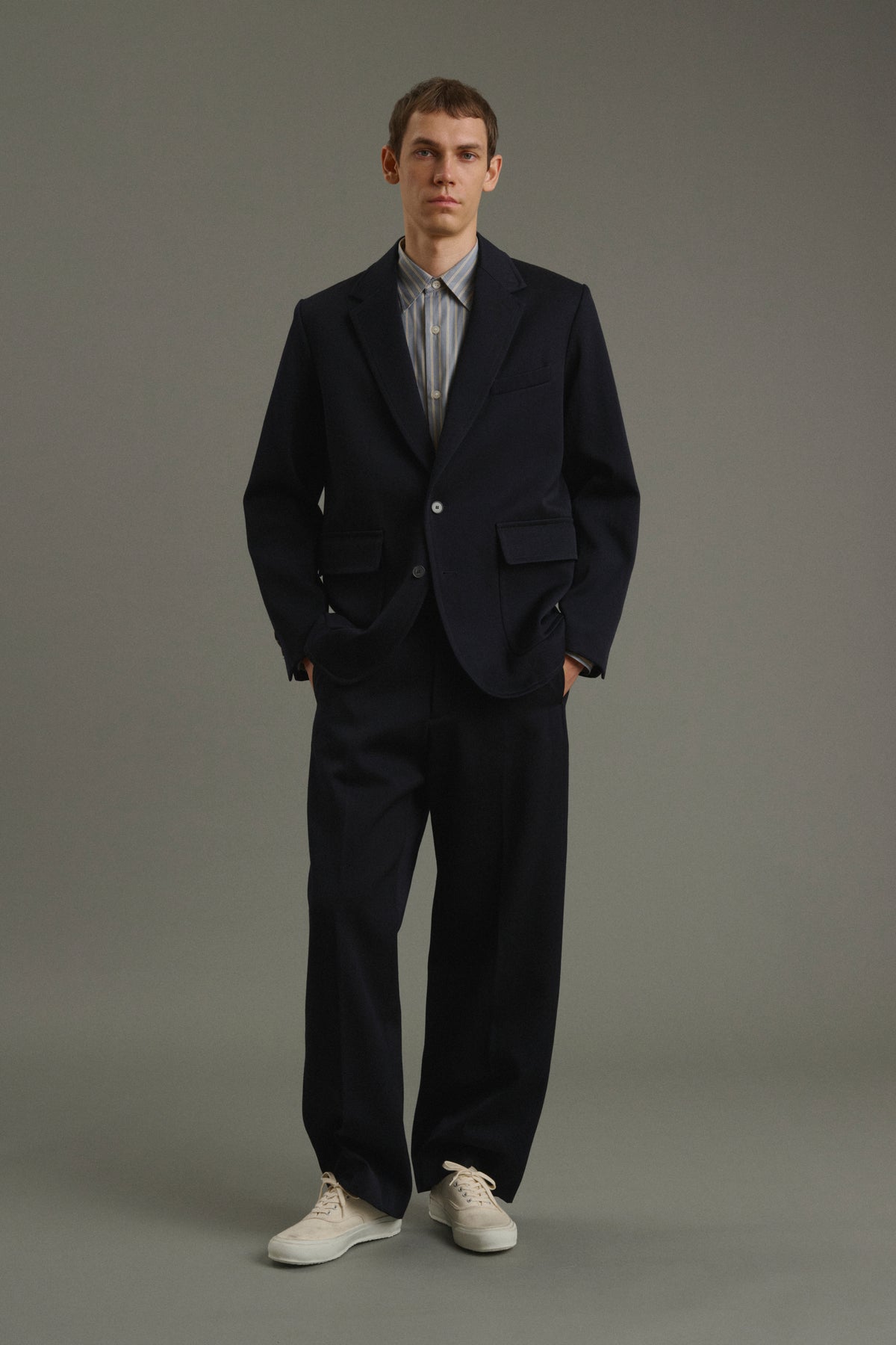 Trousers Antonin - Dark Navy - Wool - Men vue 1