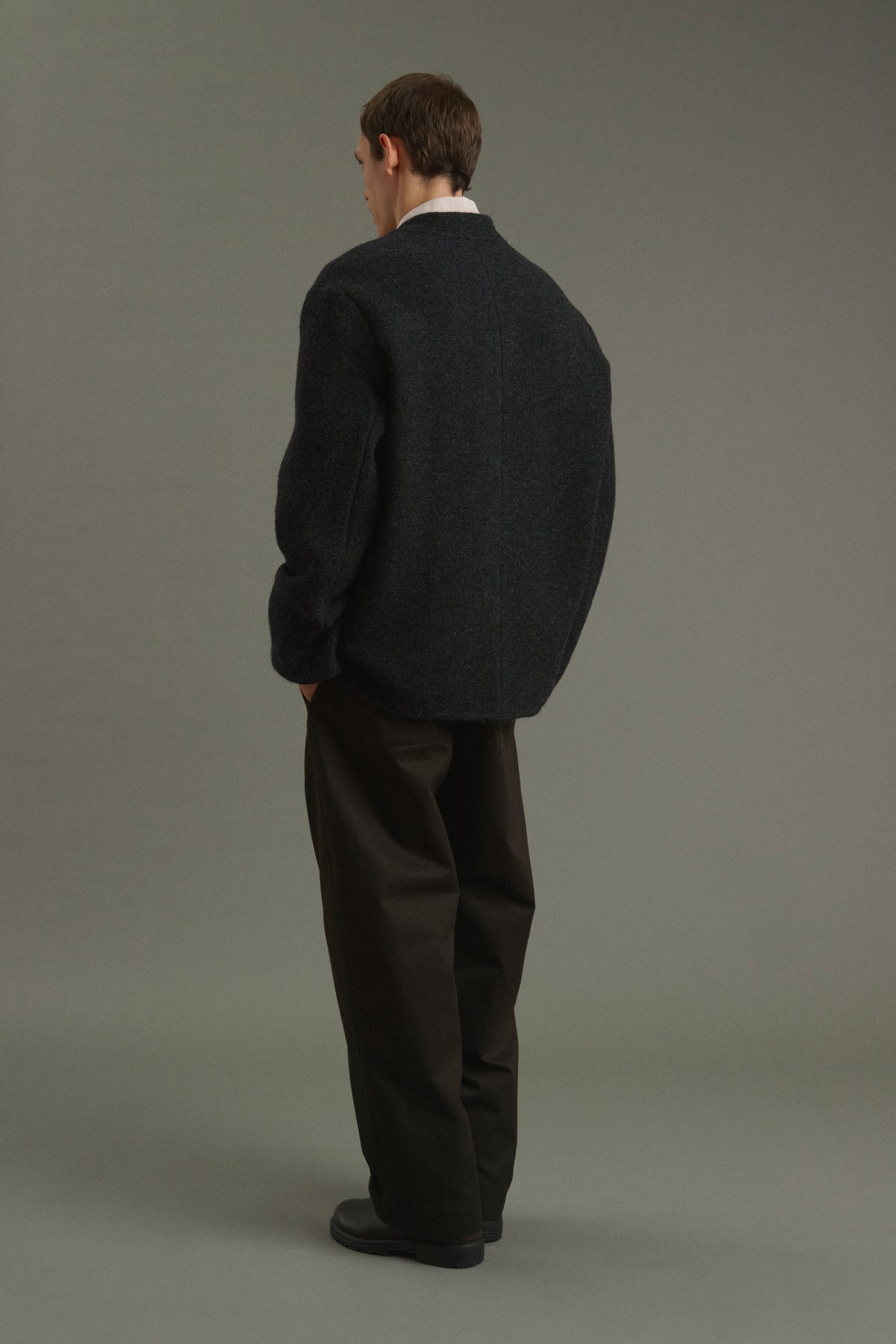 Aliocha jacket - Charcoal Grey - Wool - Men