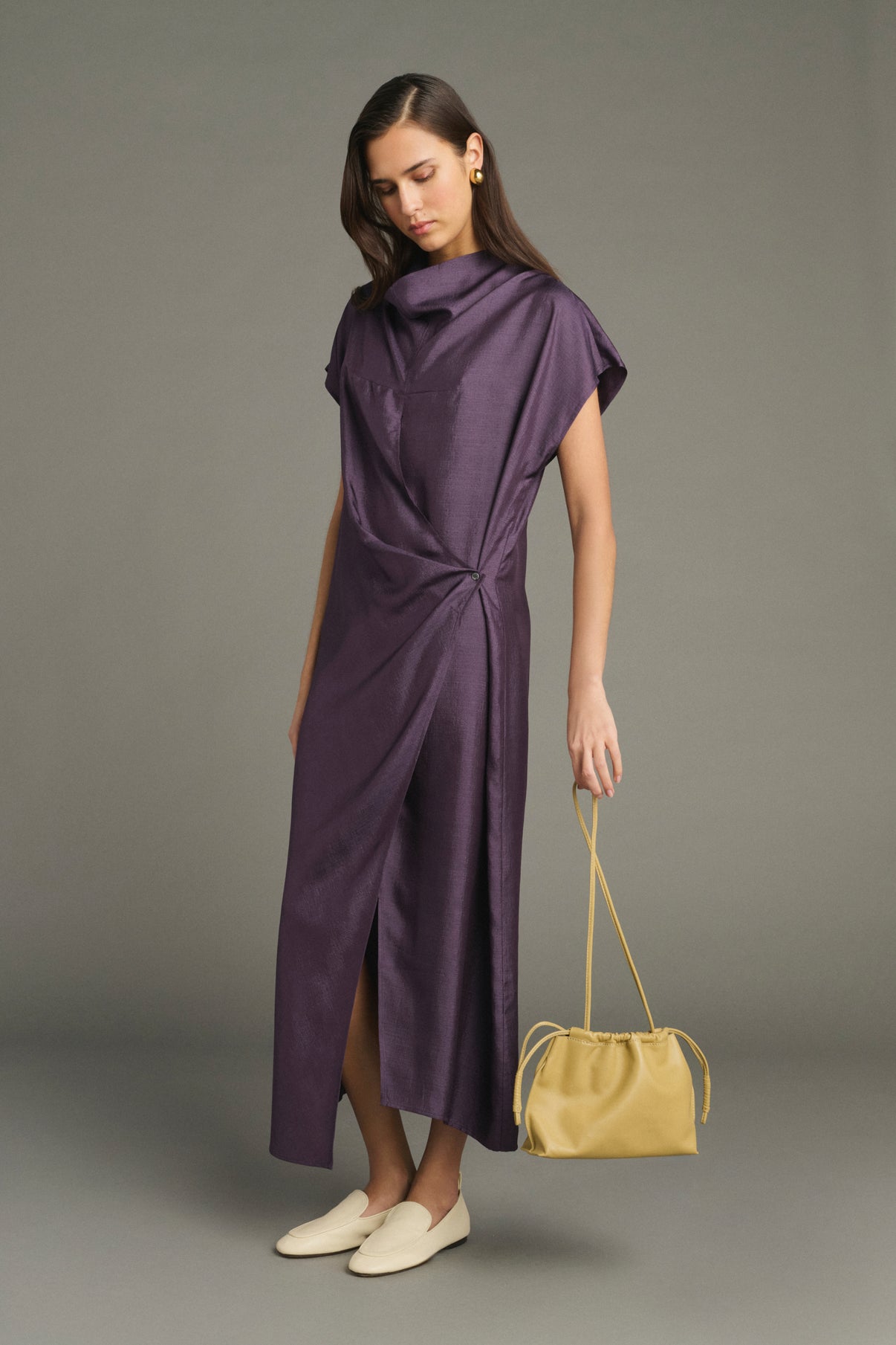 Foggia dress - Violet - Silk - Women vue 1