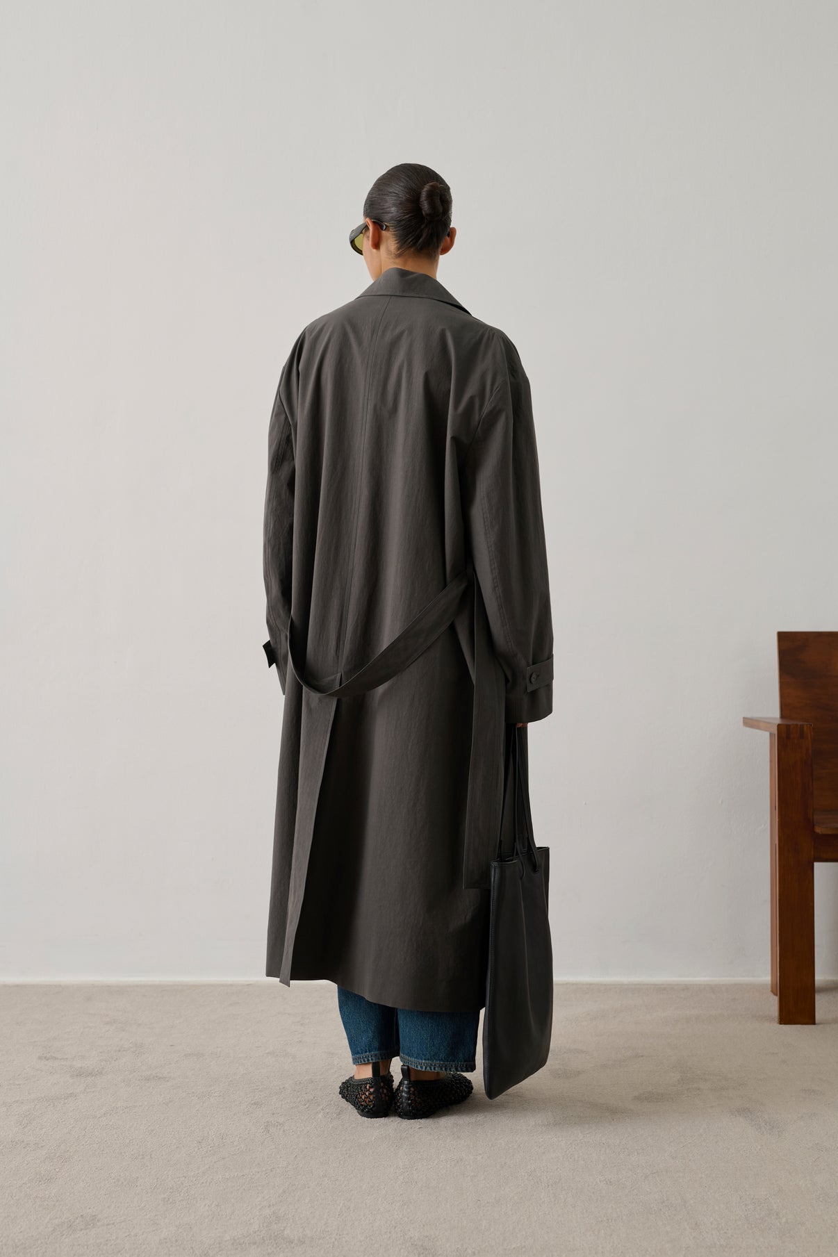 Trench Helio - Anthracite Foncé - Coton - Femme vue 7