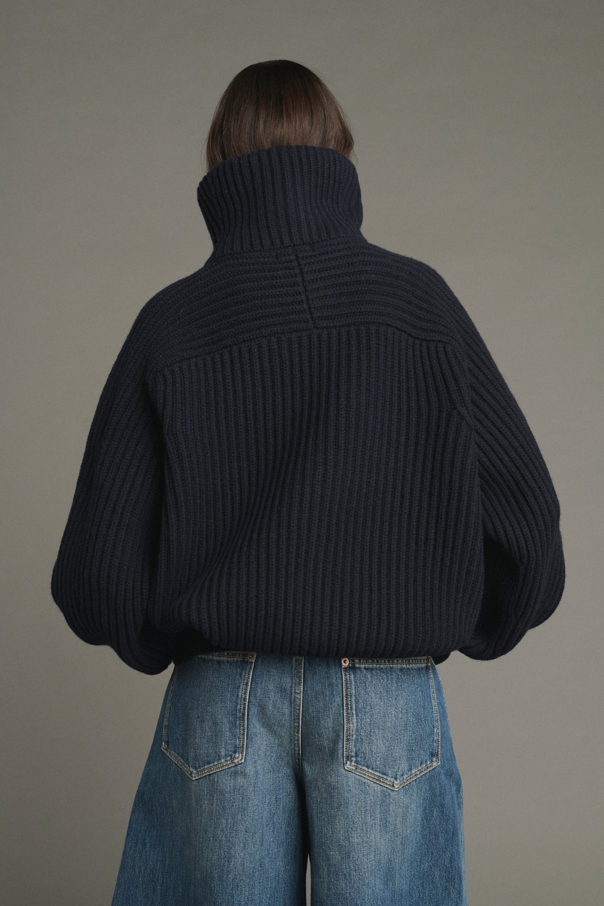 Jasper jacket - Navy - Merino Wool - Women vue 4