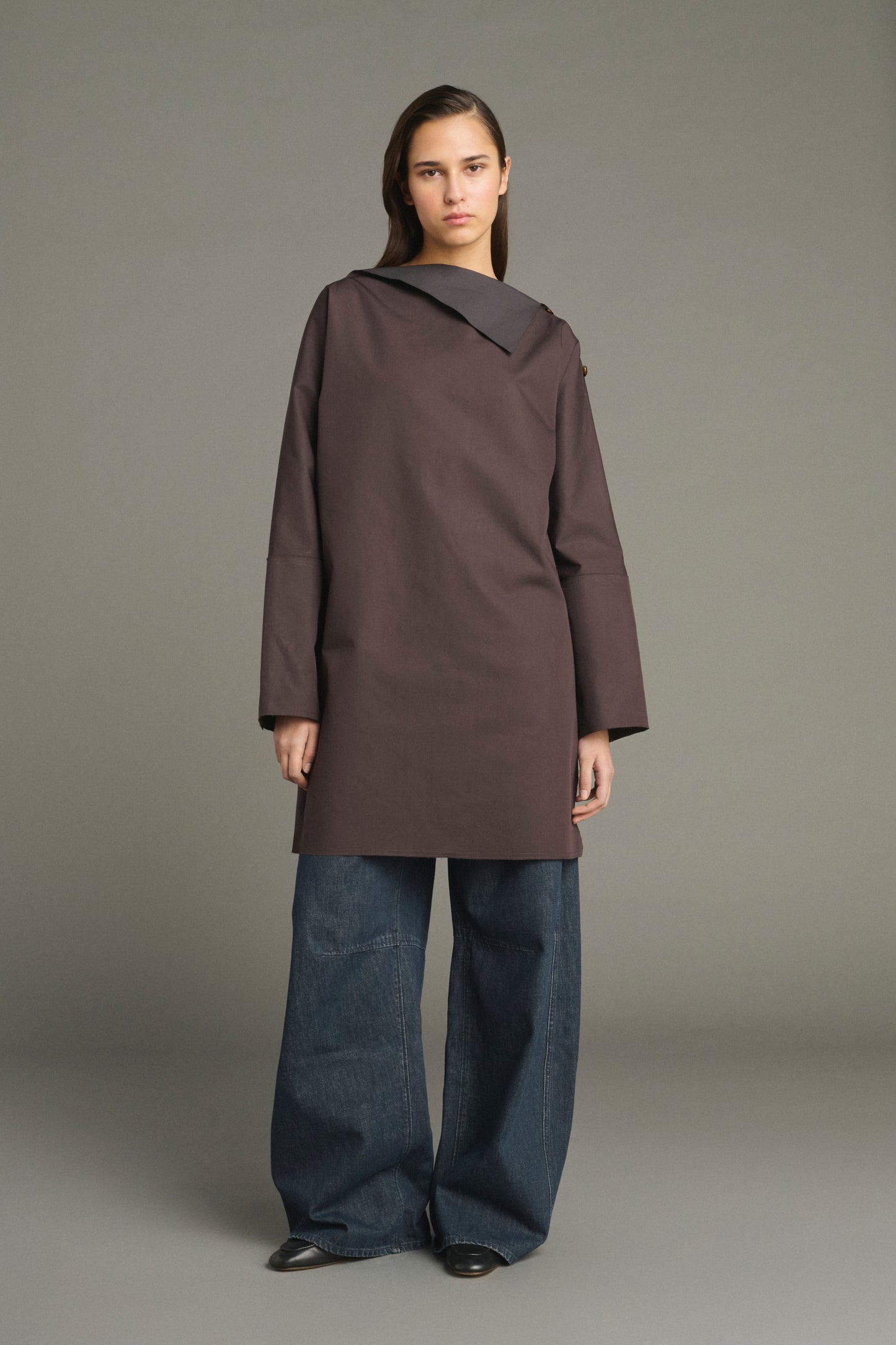 Liris dress - Fig/Dark Brown - Cotton - Women