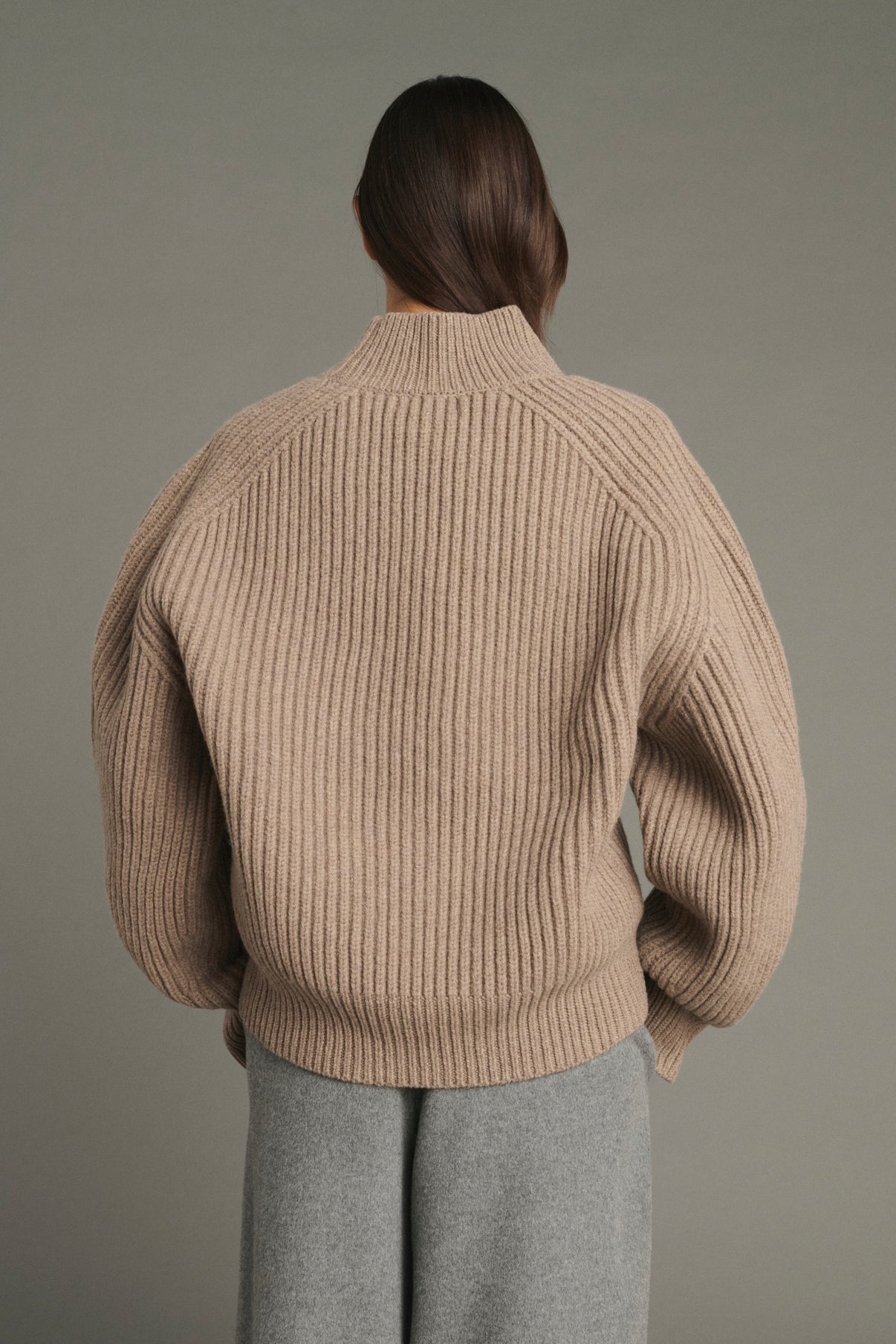 Pullover Flamand - Beige Chiné - Merino Wool - Women vue 2