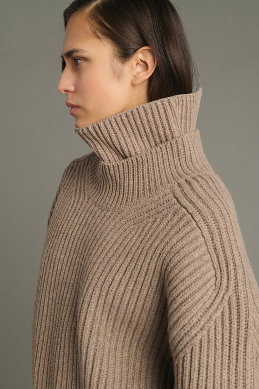 Collar Gad - Beige Chiné - Merino Wool - Women
