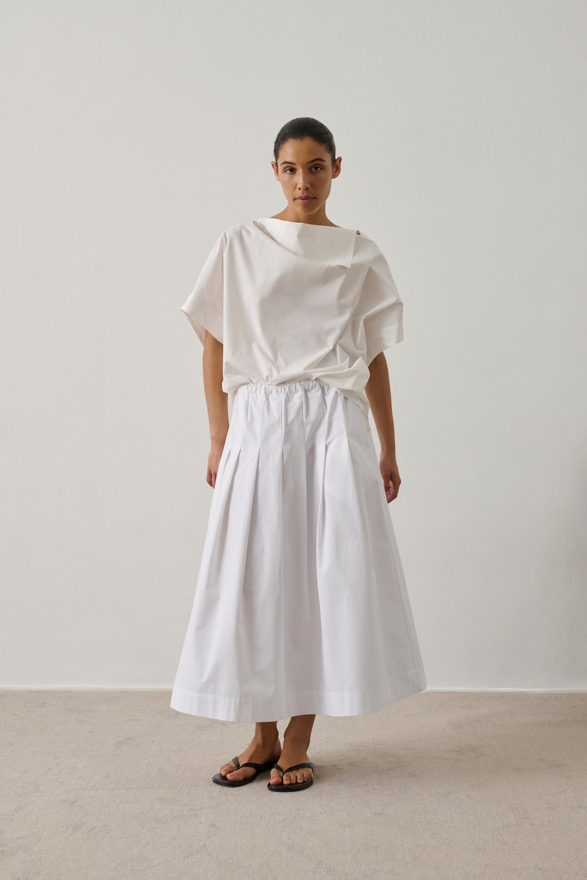Skirt Amalia - Off-White - Cotton - Women vue 1