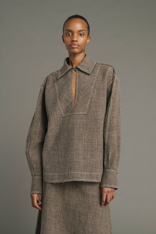 Jana Blouse - Brown Marl - Women