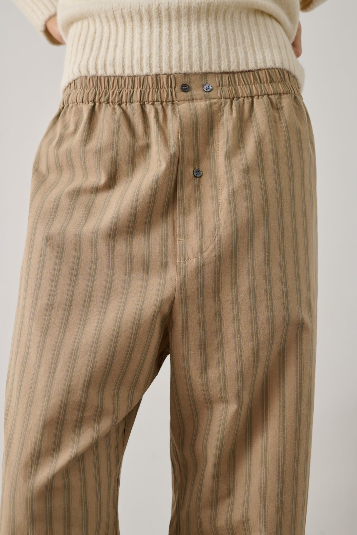 Harlan trousers - Green Beige - Cotton - Women