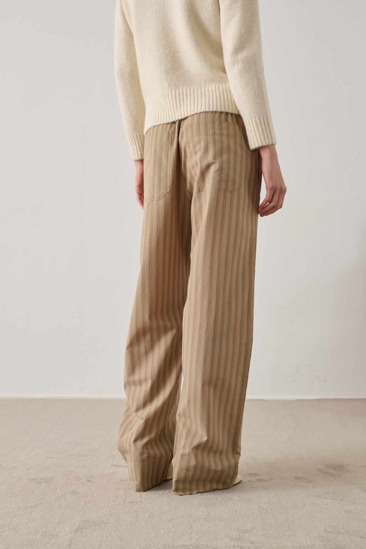 Harlan trousers - Green Beige - Cotton - Women vue 4