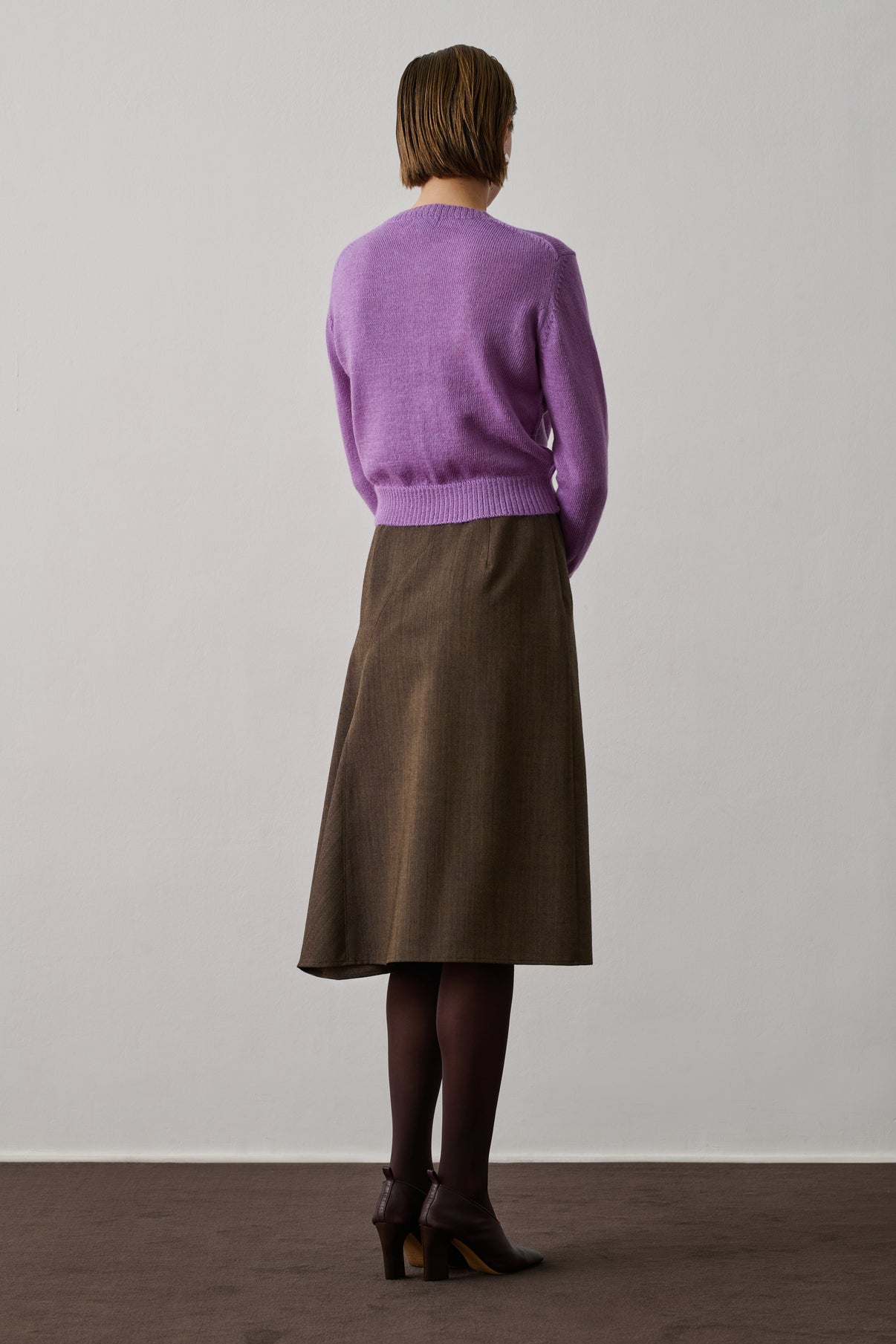 Cardigan Griffith - Lilas - Laine - Femme vue 2