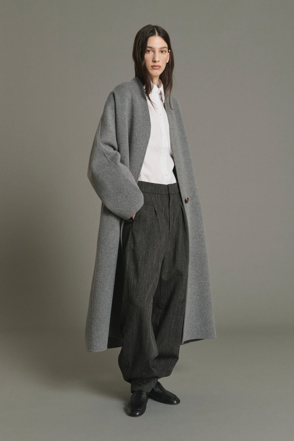 Harrow coat - Light Grey - Wool - Women vue 1