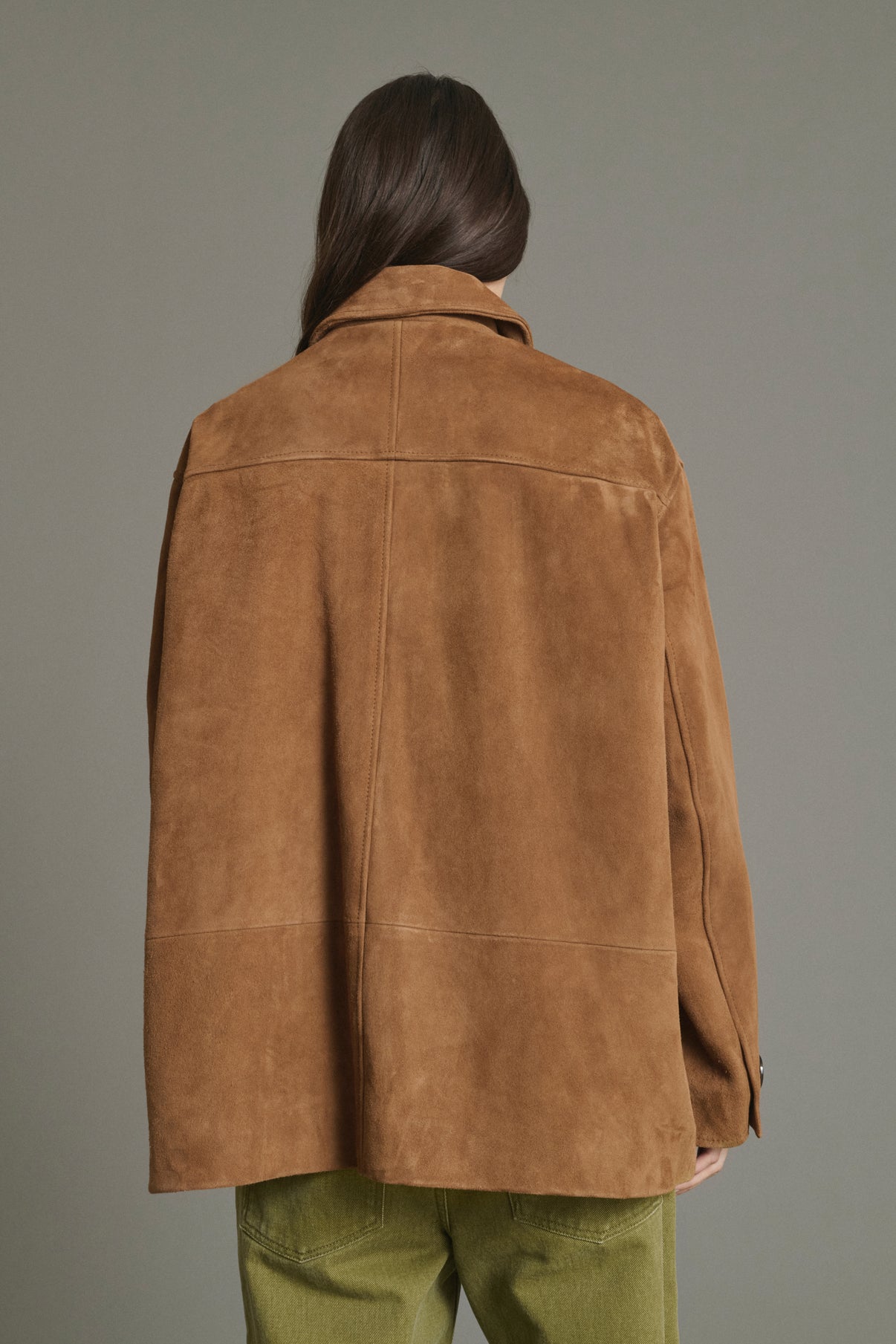 Jacket Vincenzo - Natural Split Leather Women - Soeur vue 4