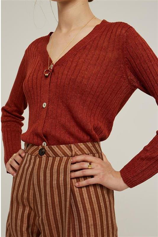 CARDIGAN FIBRE EMERALD vue 2