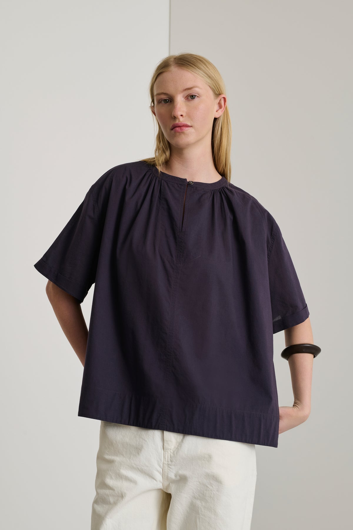 Blouse Arlette - Plum - Cotton - Women