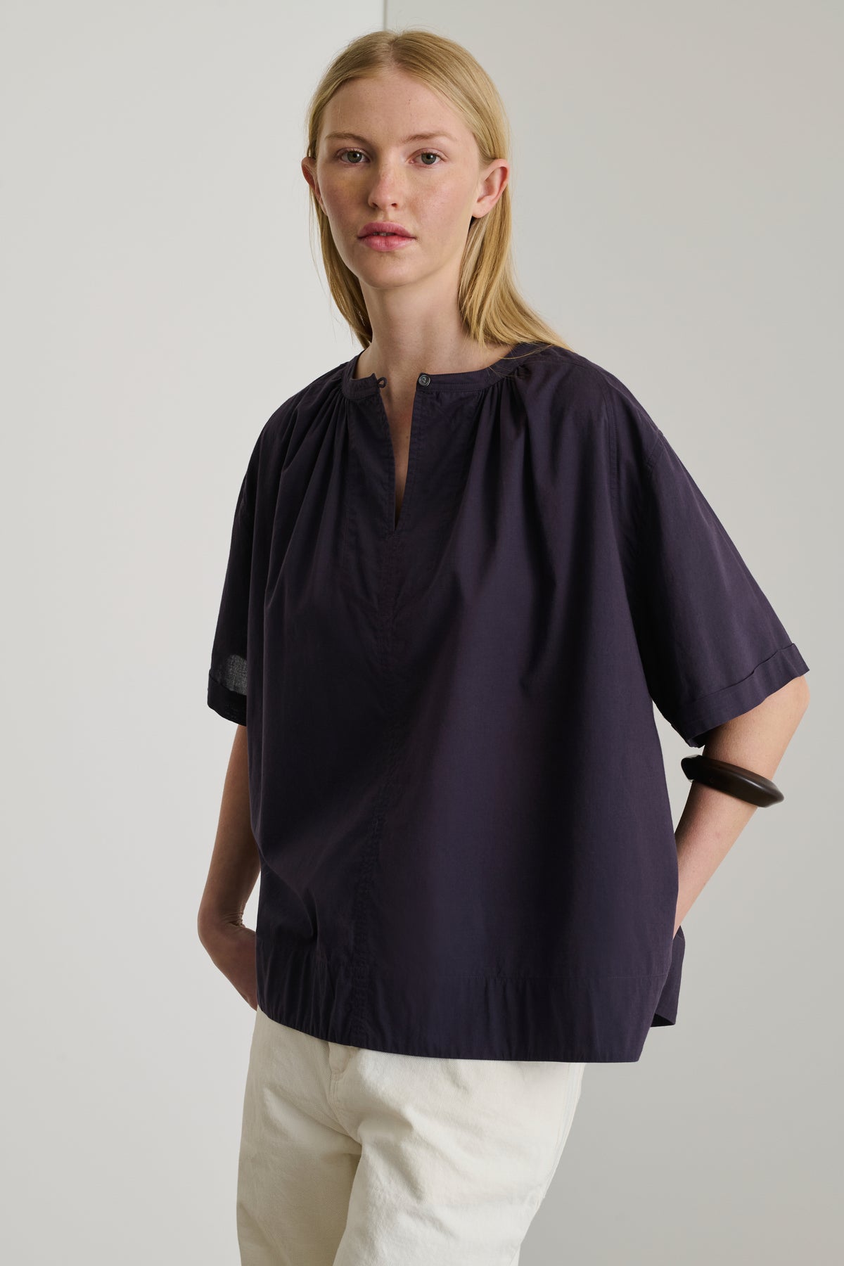 Blouse Arlette - Plum - Cotton - Women